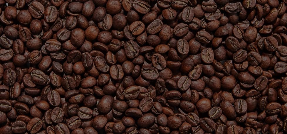 Roasted coffee beans used to communicate the coffee service